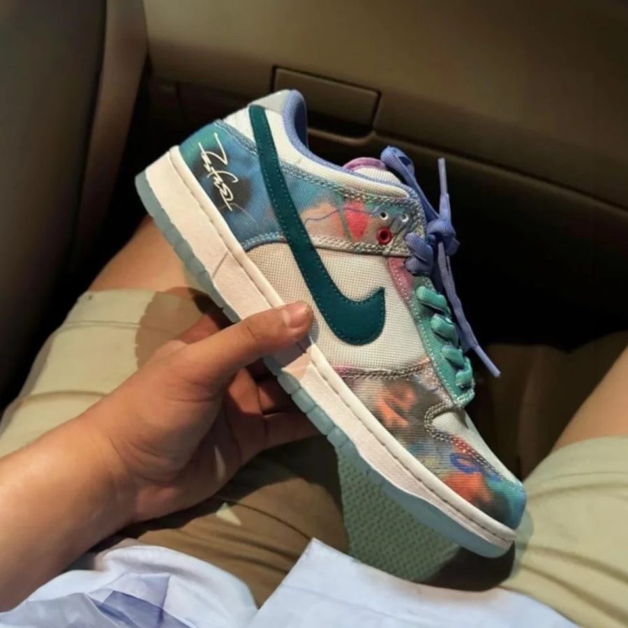 giày nike x futura laboratories sb dunk low 'bleached aqua' hf6061-400