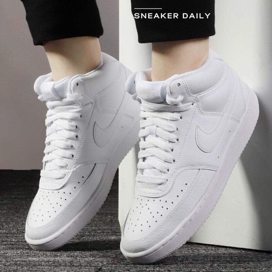 giày (wmns) nike court vision mid 'triple white' cd5436-100