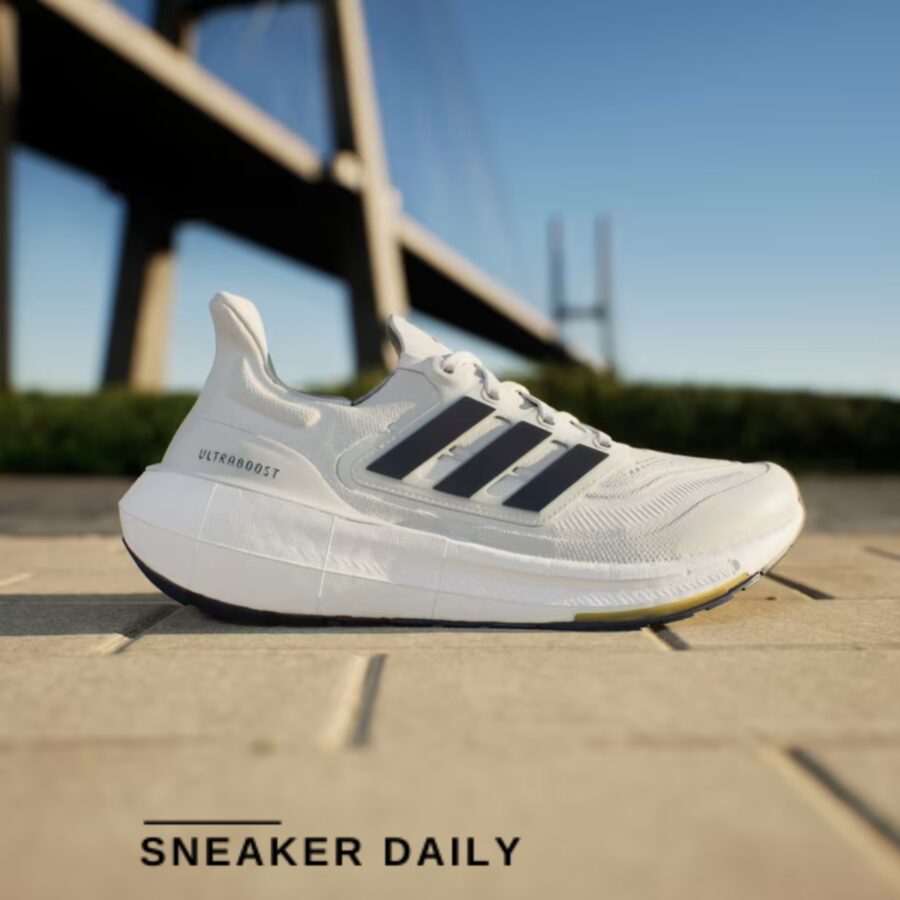 giày adidas ultraboost light 'white dark blue' id3285