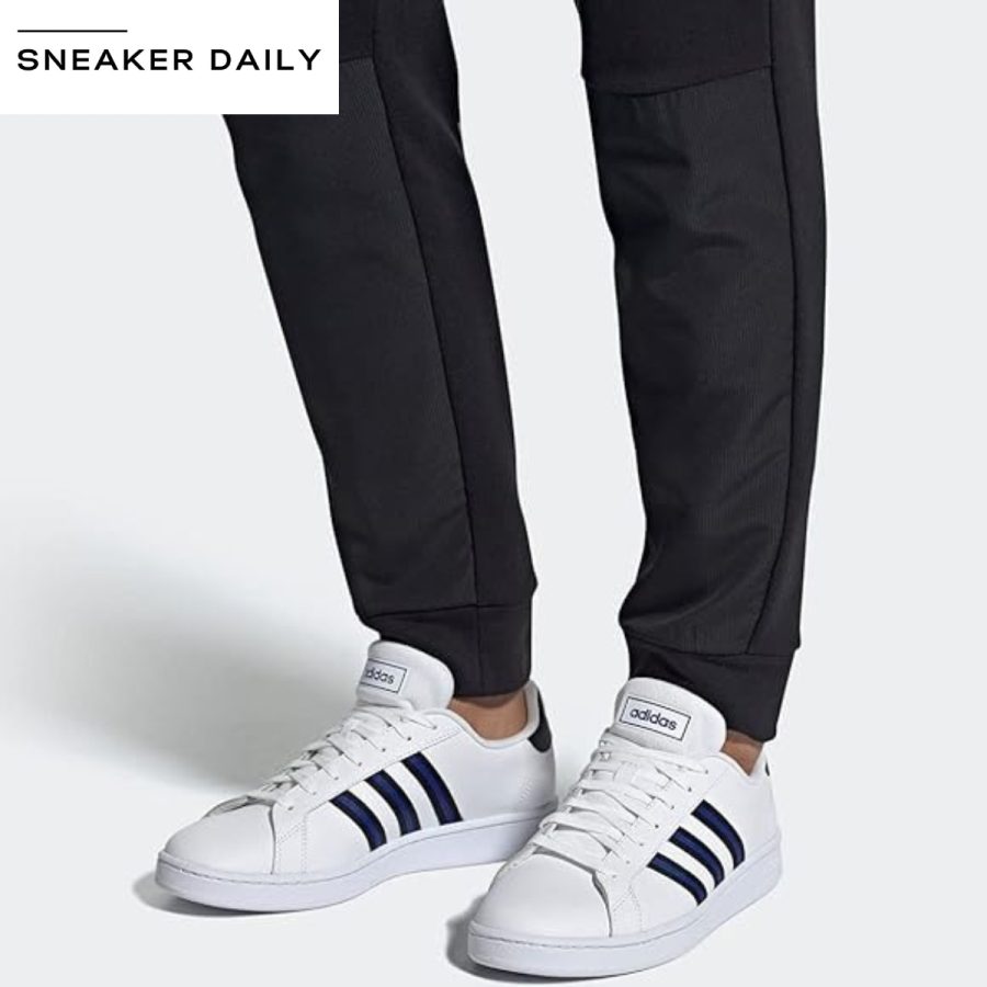 giày adidas neo grand court 'white black blue' fv8131