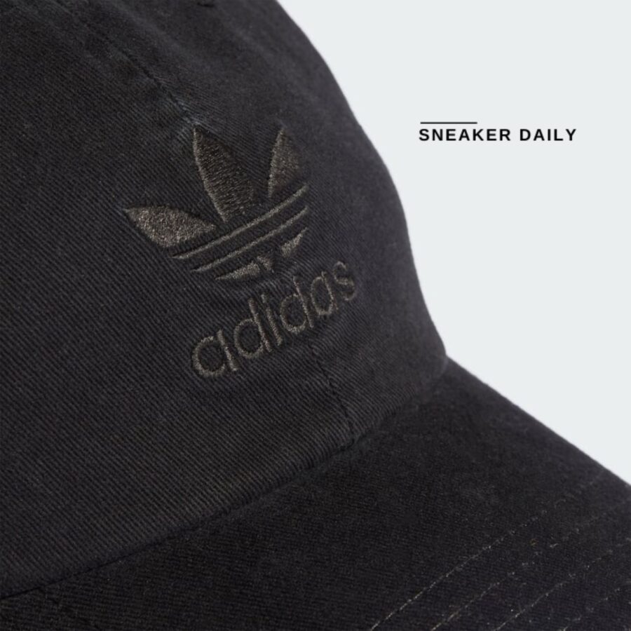 mũ adidas adicolor classics trefoil stonewashed baseball cap - black ik9580