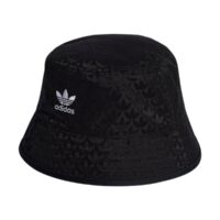 mũ adidas trefoil monogram jacquard bucket hat - black it7352