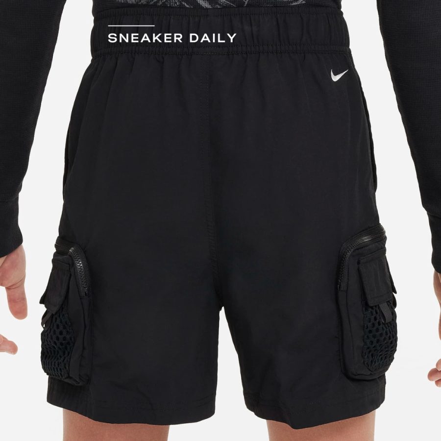 quần nike acg older kids' cargo shorts - black fn9222-010