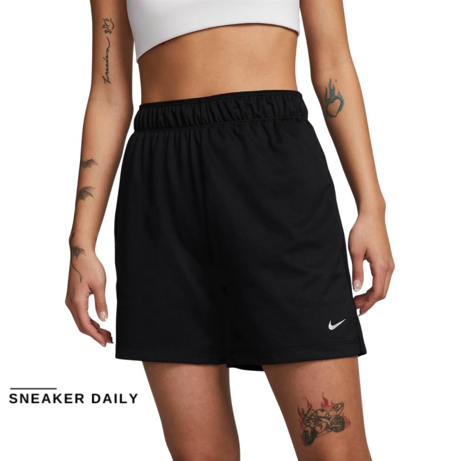 quần nike dri-fit attack women's mid-rise 5" unlined shorts - black dx6025-010