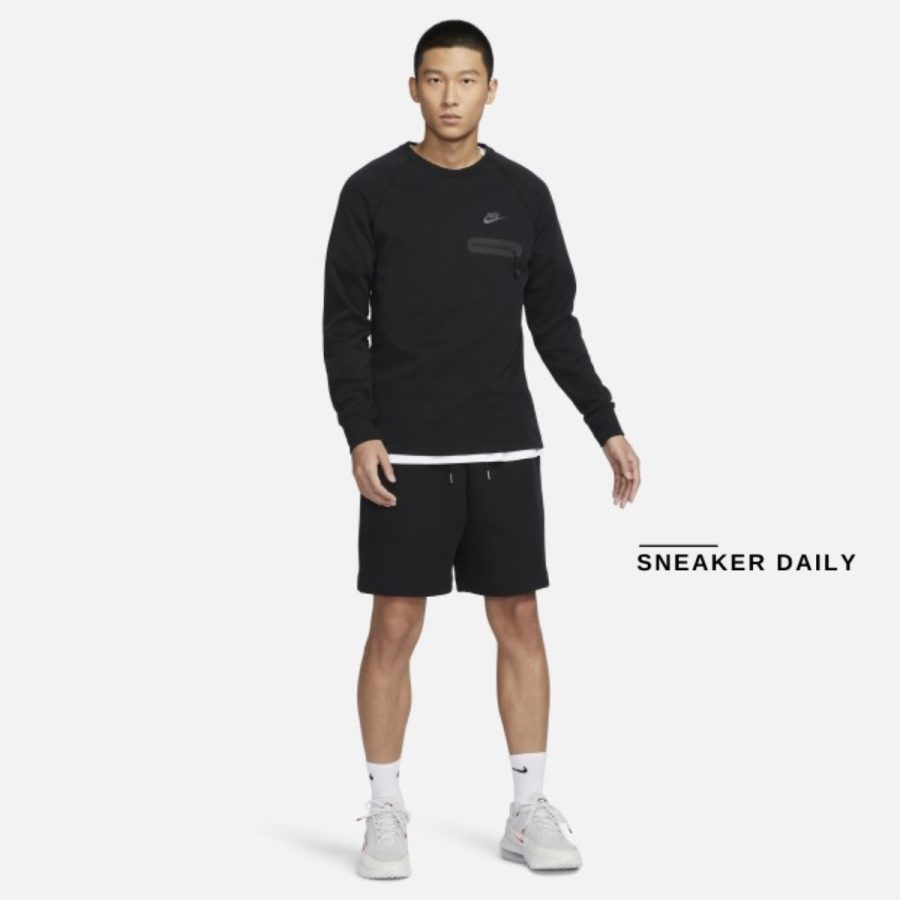 quần nike sportswear tech fleece reimagined men's knitted shorts - black fn3934-010