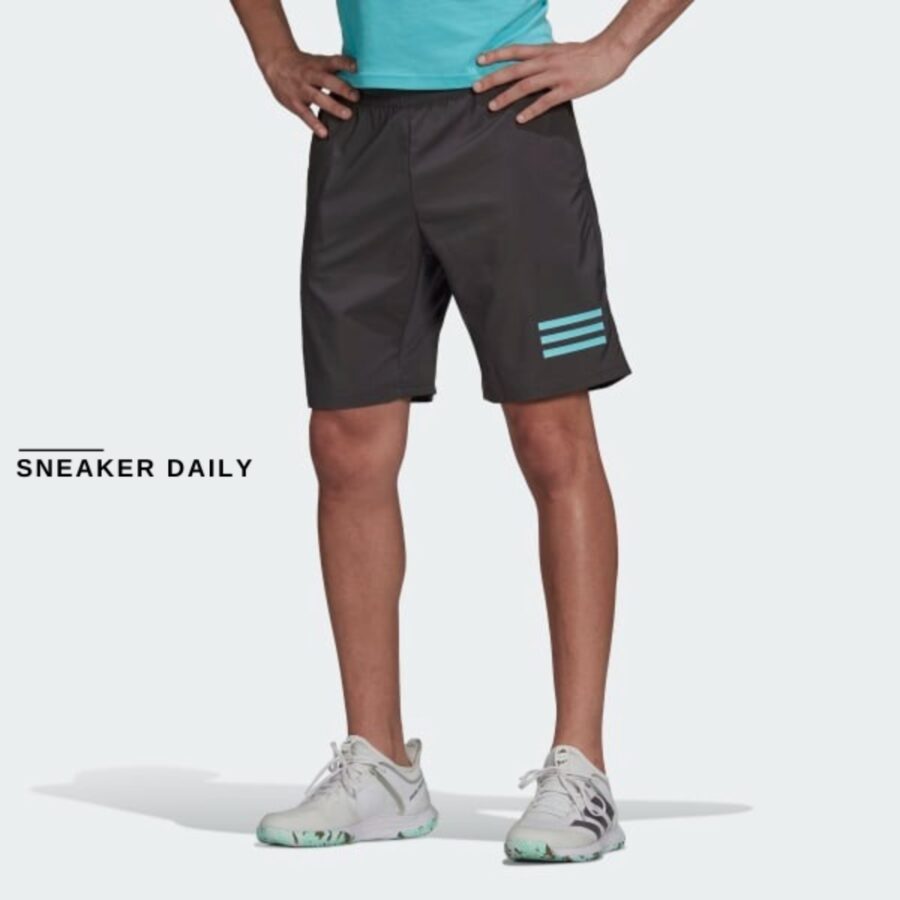 quần adidas club tennis 3-stripes shorts - pulse aqua hb9071