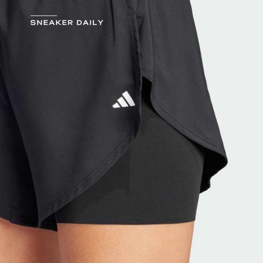 quần adidas designed for training 2-in-1 shorts - black iq2655