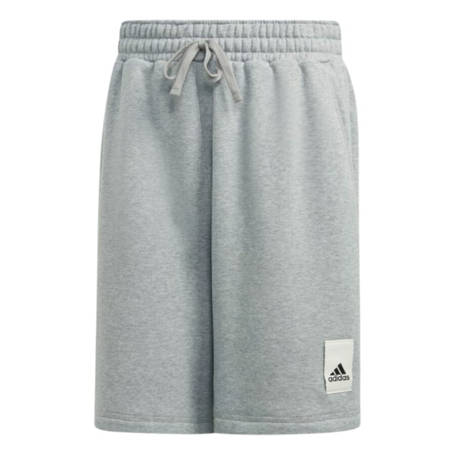 quần adidas lounge fleece shorts - medium grey heather ia9359