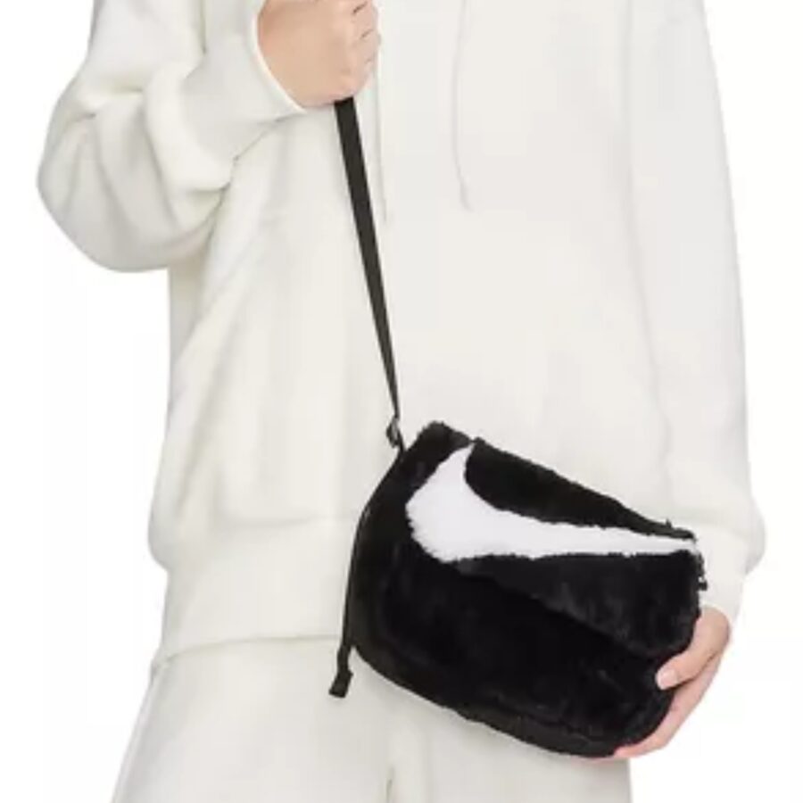 túi đeo chéo nữ nike sportswear futura 365 faux fur - đen fb3048-010