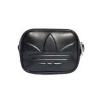túi adidas polyurethane embossed trefoil mini airliner bag - black it7379