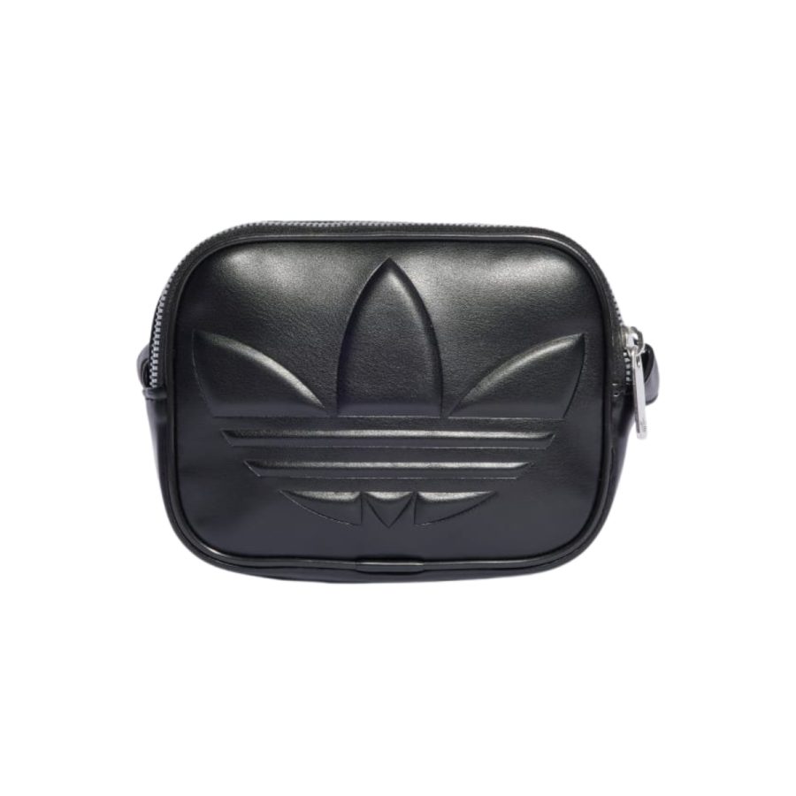 túi adidas polyurethane embossed trefoil mini airliner bag - black it7379