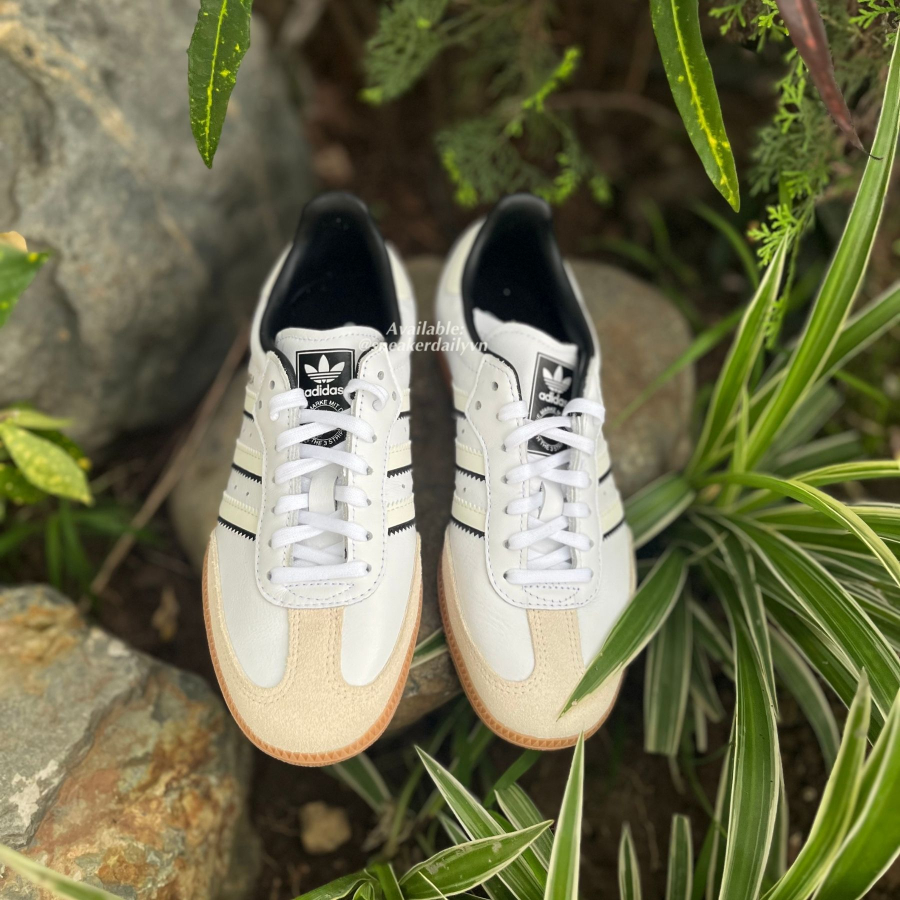 giày adidas samba og 'double white black gum' (gs) ih5585
