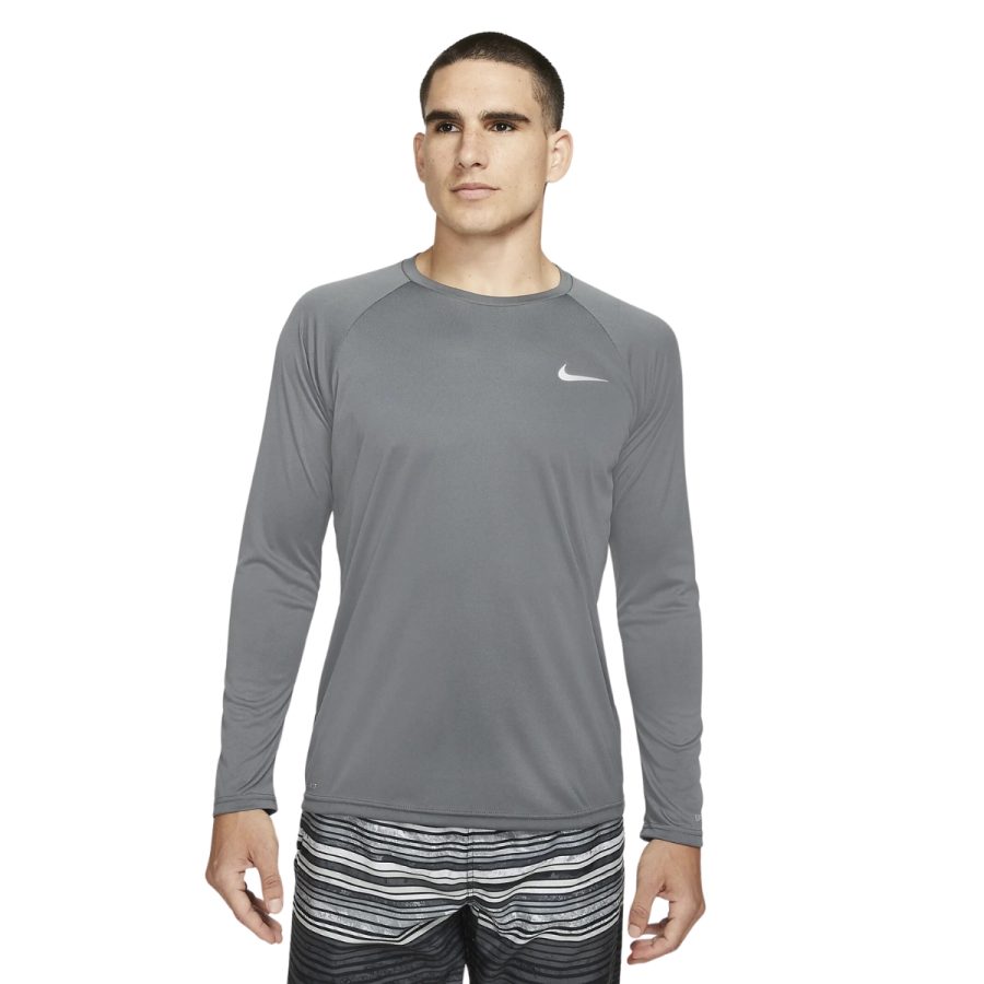 áo essential men's long sleeve hydroguard swim shirt dm3768-068