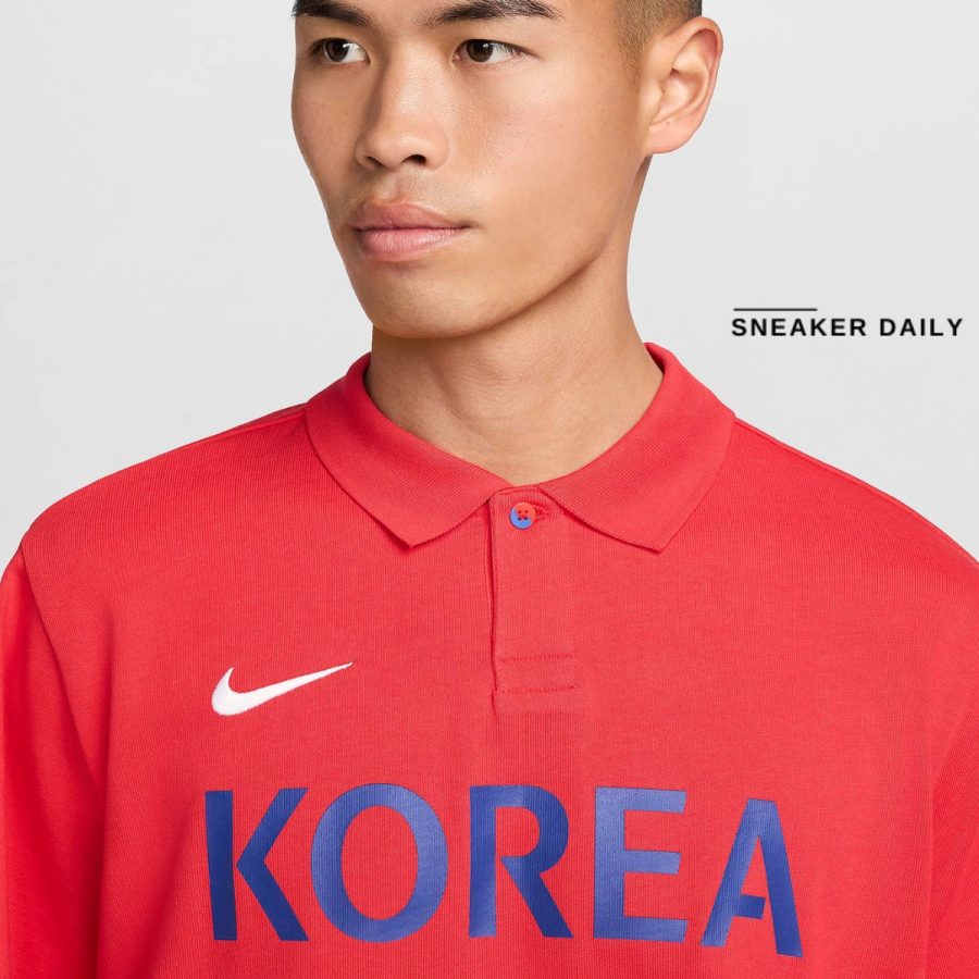 áo korea club men's nike soccer polo fj7411-679