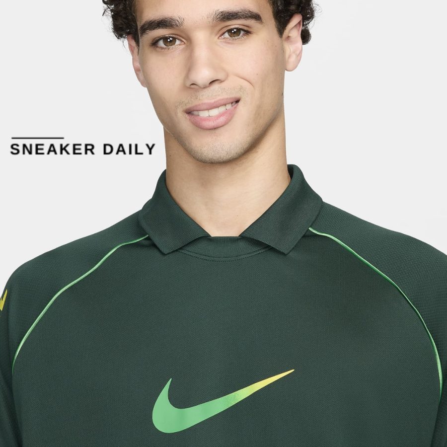 áo nike brazil men's nike dri-fit football shirt fz2949-397