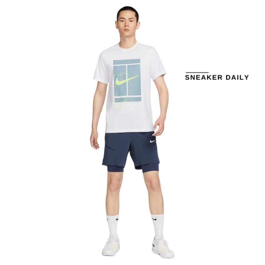 áo nike court men's tennis t-shirt fz8108-100
