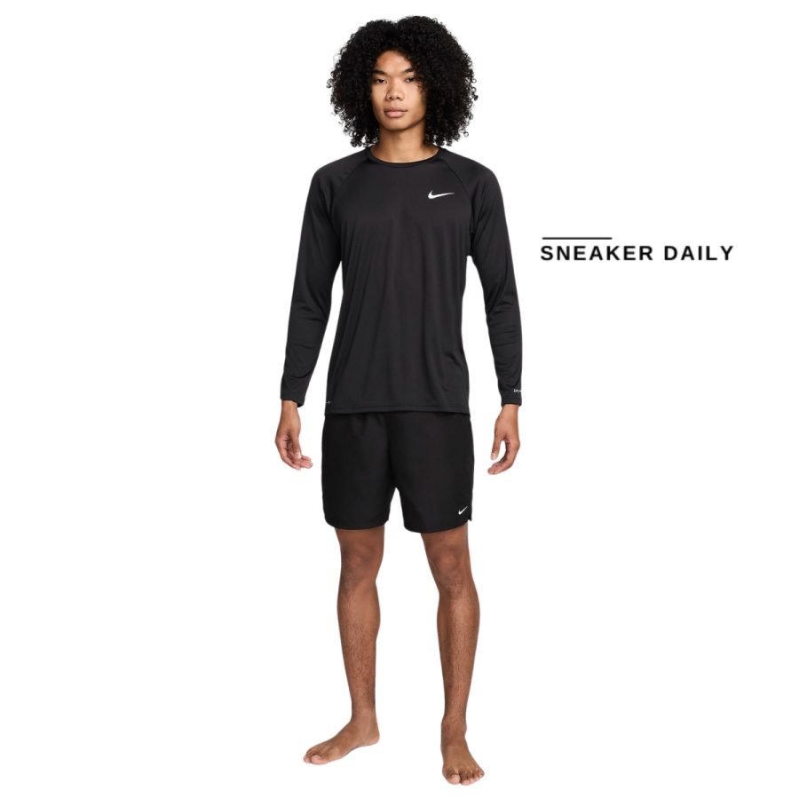 áo nike essentials men's long sleeve hydroguard swim shirt dm3768-010