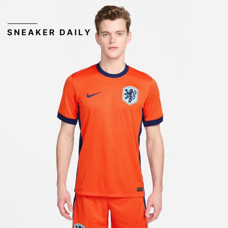 áo nike netherlands men's team 2425 stadium home soccer jersey 'orange' fj4276-819