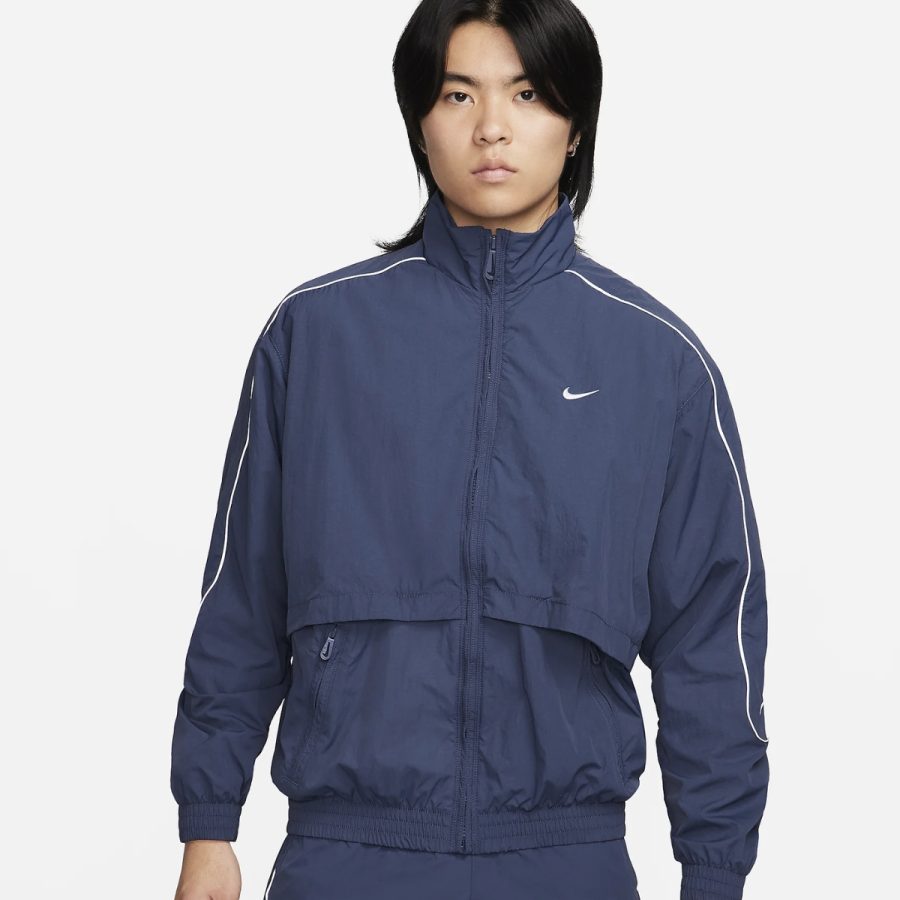 áo nike sportswear solo swoosh men's woven track jacket fb8623-437