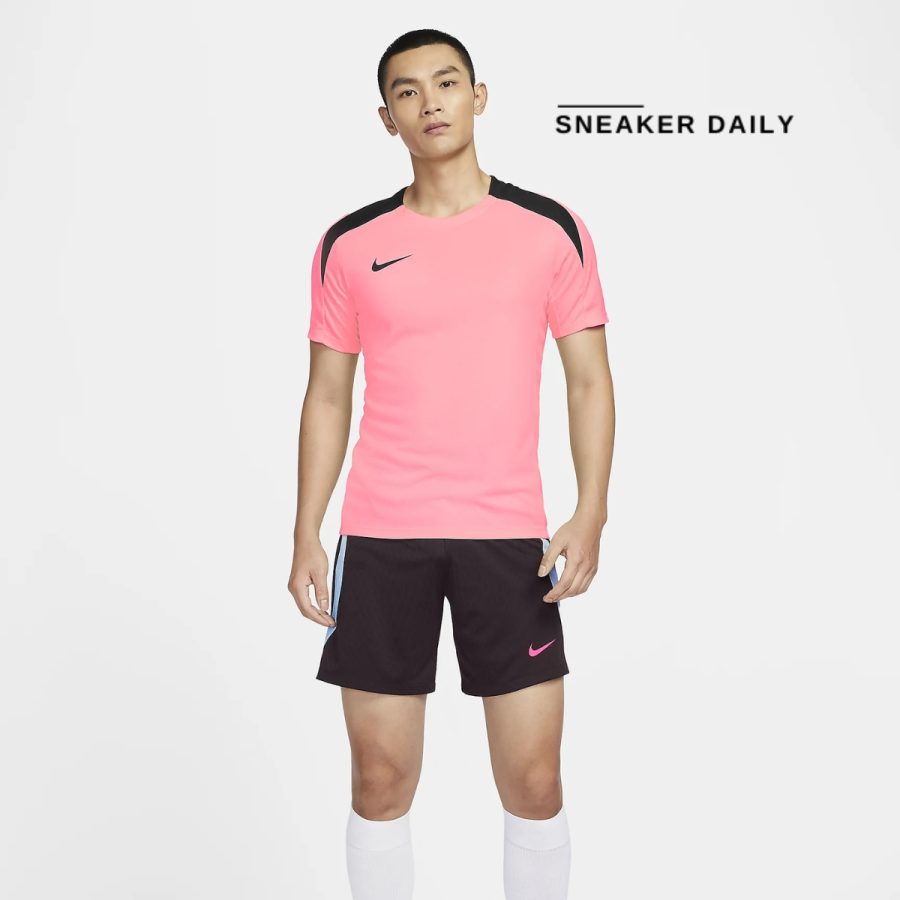 áo nike strike men's dri-fit short-sleeve football shirt pink fn2400-628