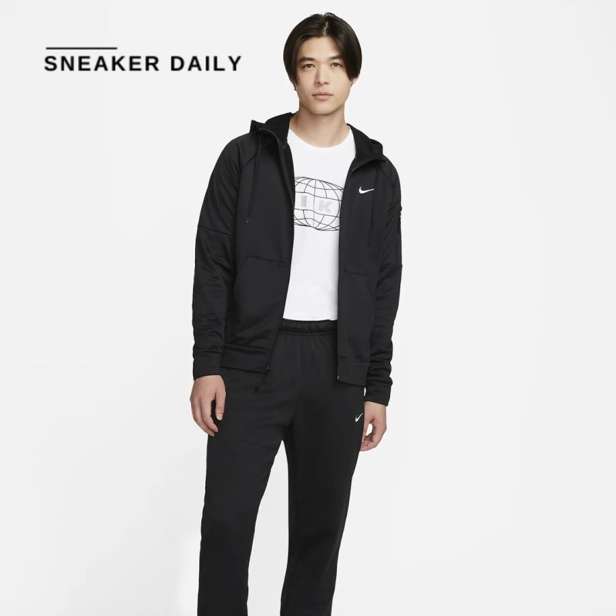 áo nike therma-fit men's full-zip fitness hoodie dq4831-010