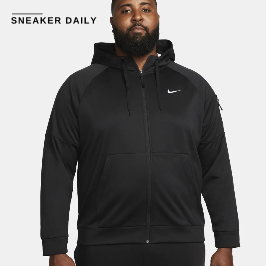 áo nike therma-fit men's full-zip fitness hoodie dq4831-010