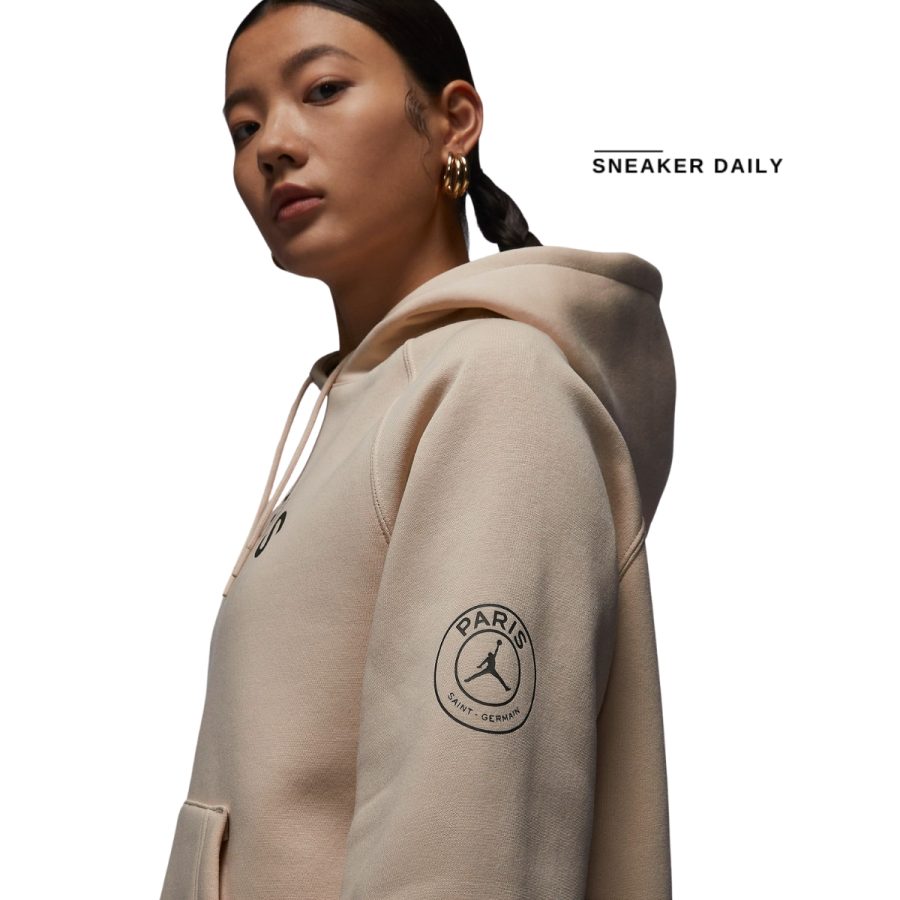 áo paris saint-germain brooklyn fleece women's jordan football pullover hoodie fn5177-126