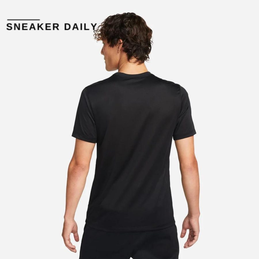 áo thun tay ngắn thể thao nam nike dri-fit fitness - đen dx0990-010