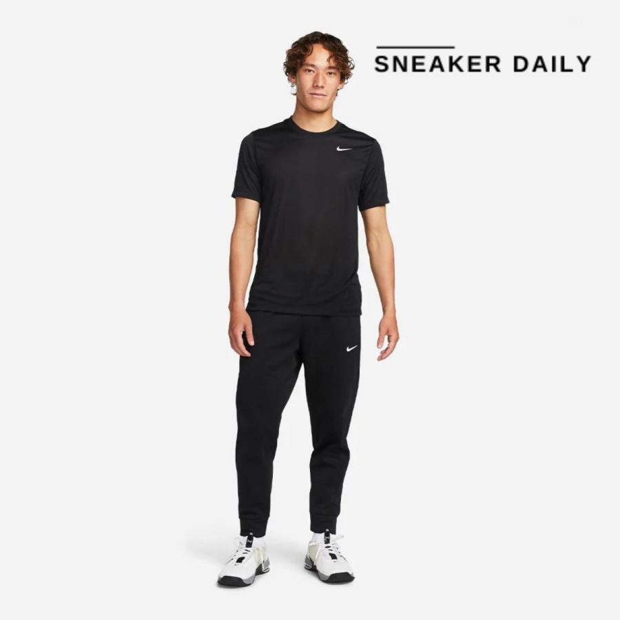 áo thun tay ngắn thể thao nam nike dri-fit fitness - đen dx0990-010