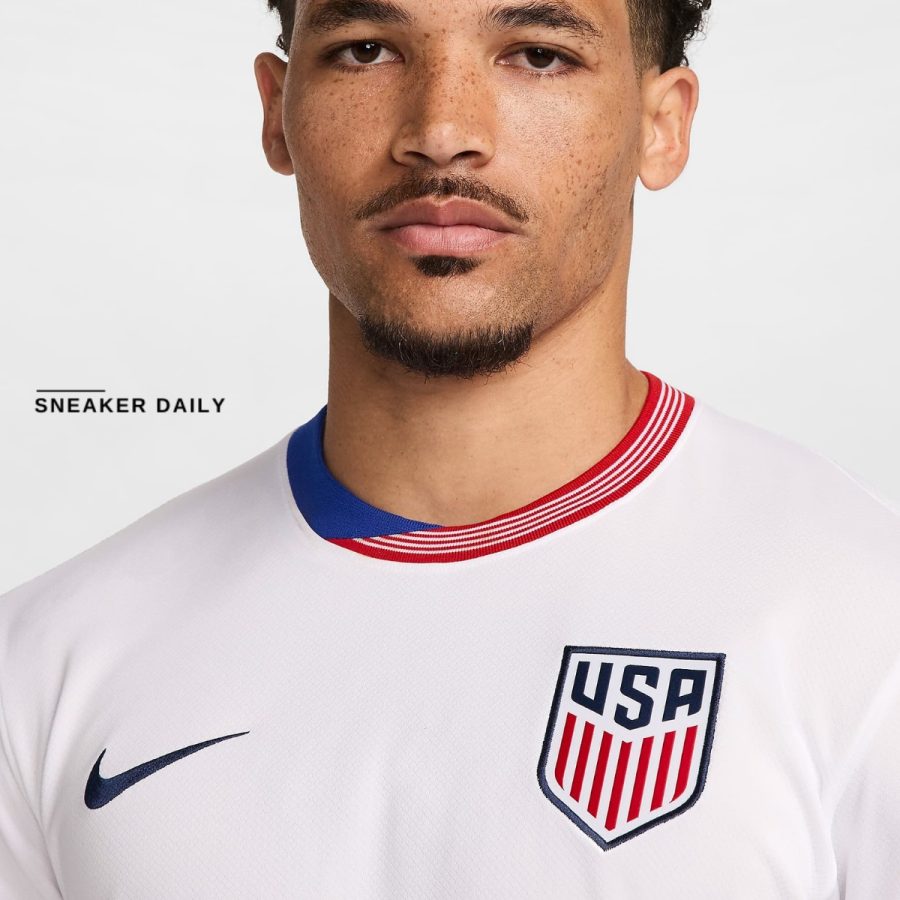 áo usmnt 2024 stadium home men's nike dri-fit soccer replica jersey fj4278-100