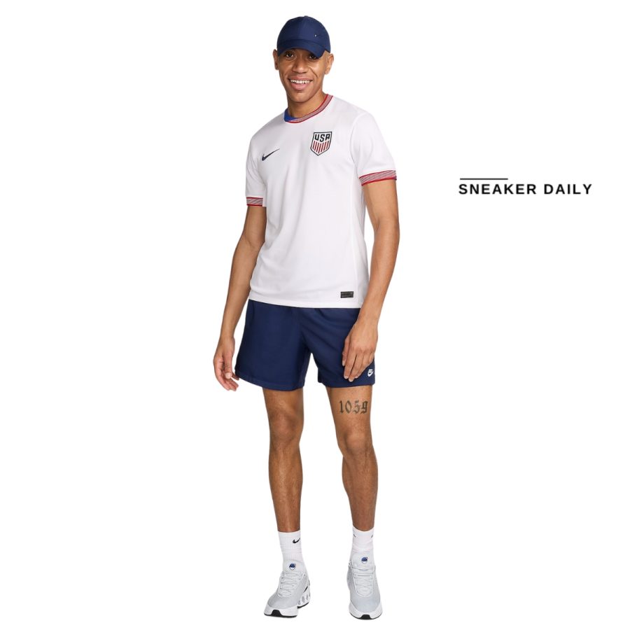 áo usmnt 2024 stadium home men's nike dri-fit soccer replica jersey fj4278-100