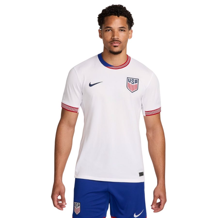 áo usmnt 2024 stadium home men's nike dri-fit soccer replica jersey fj4278-100