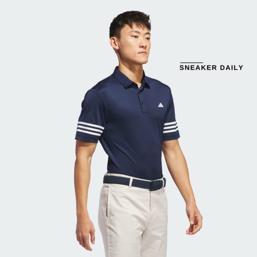 áo adidas 3-stripes golf polo shirt - collegiate navy iq2963