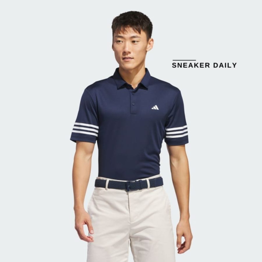 áo adidas 3-stripes golf polo shirt - collegiate navy iq2963