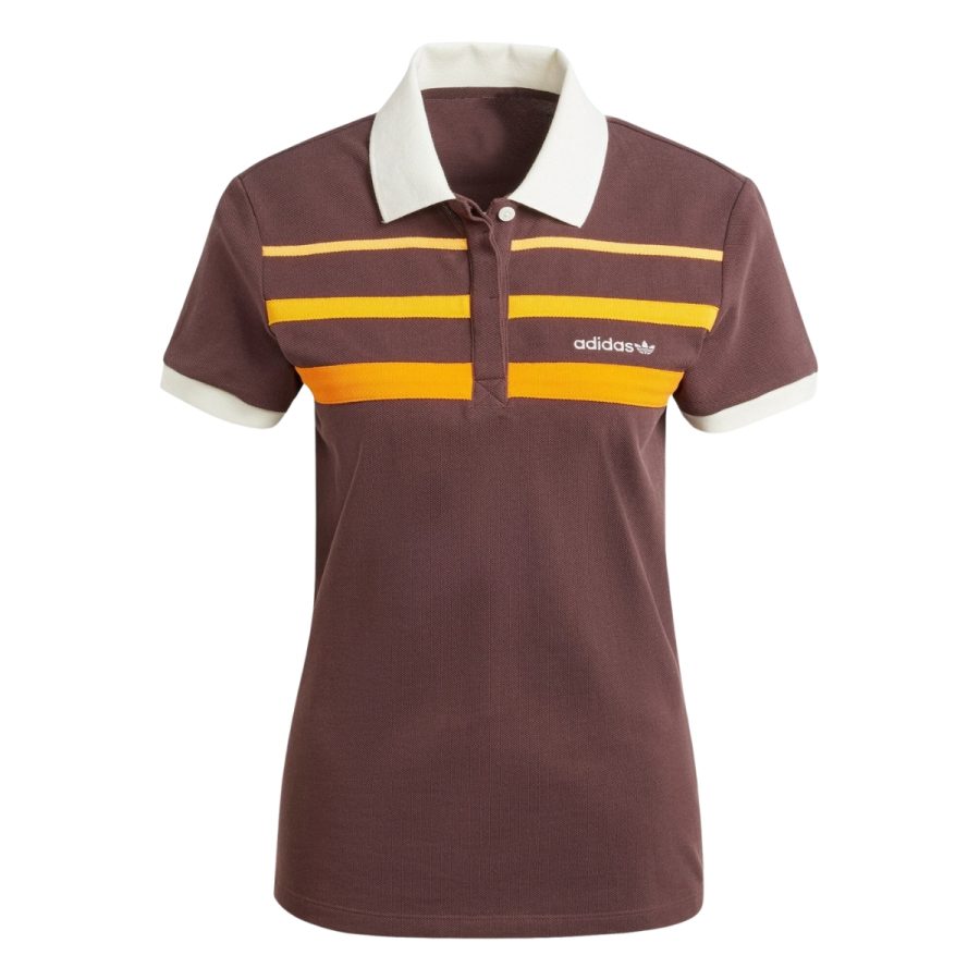 áo adidas '80s slim polo shirt - shadow brown jc6175