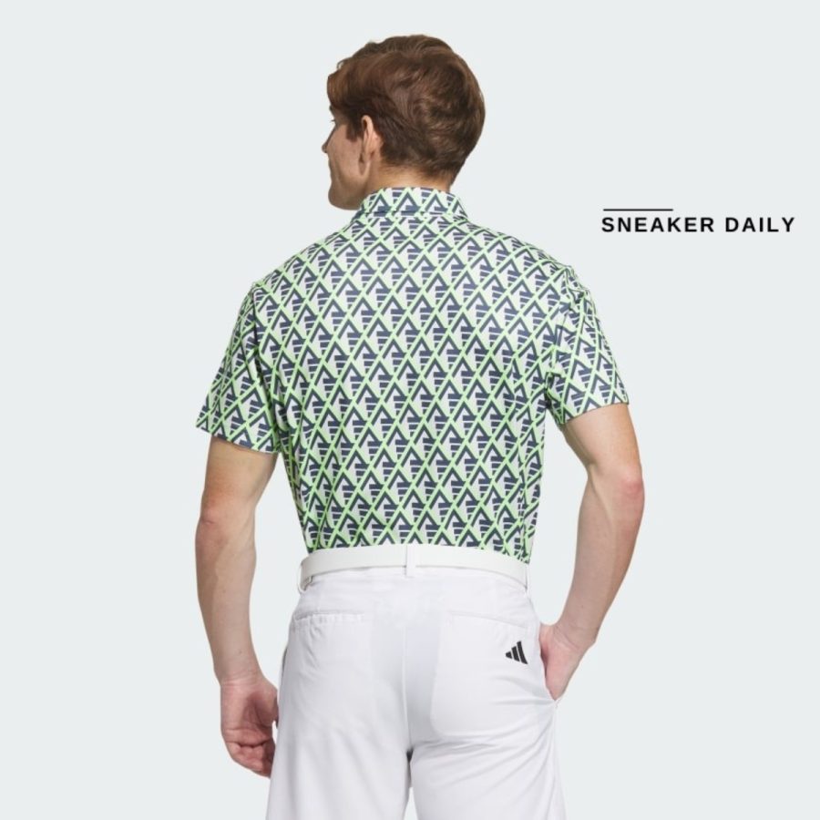 áo adidas aeroready aop sleeve polo shirt - crystal jade in9040