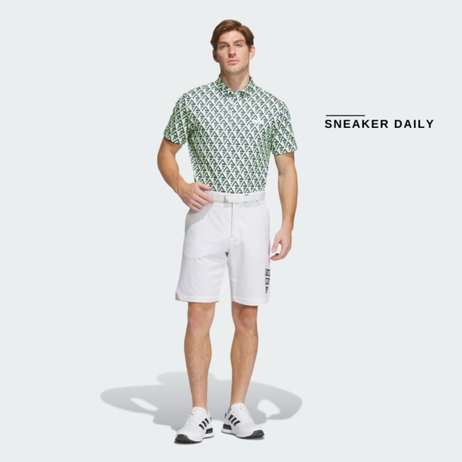 áo adidas aeroready aop sleeve polo shirt - crystal jade in9040