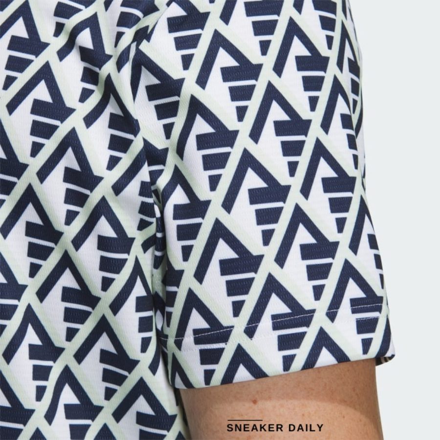áo adidas aeroready allover print polo shirt - white in9039