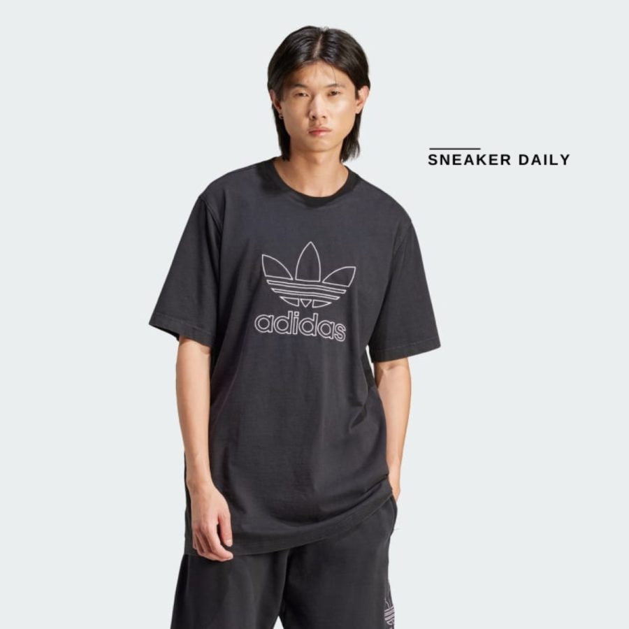áo adidas adicolor outline trefoil tee - black iu2347