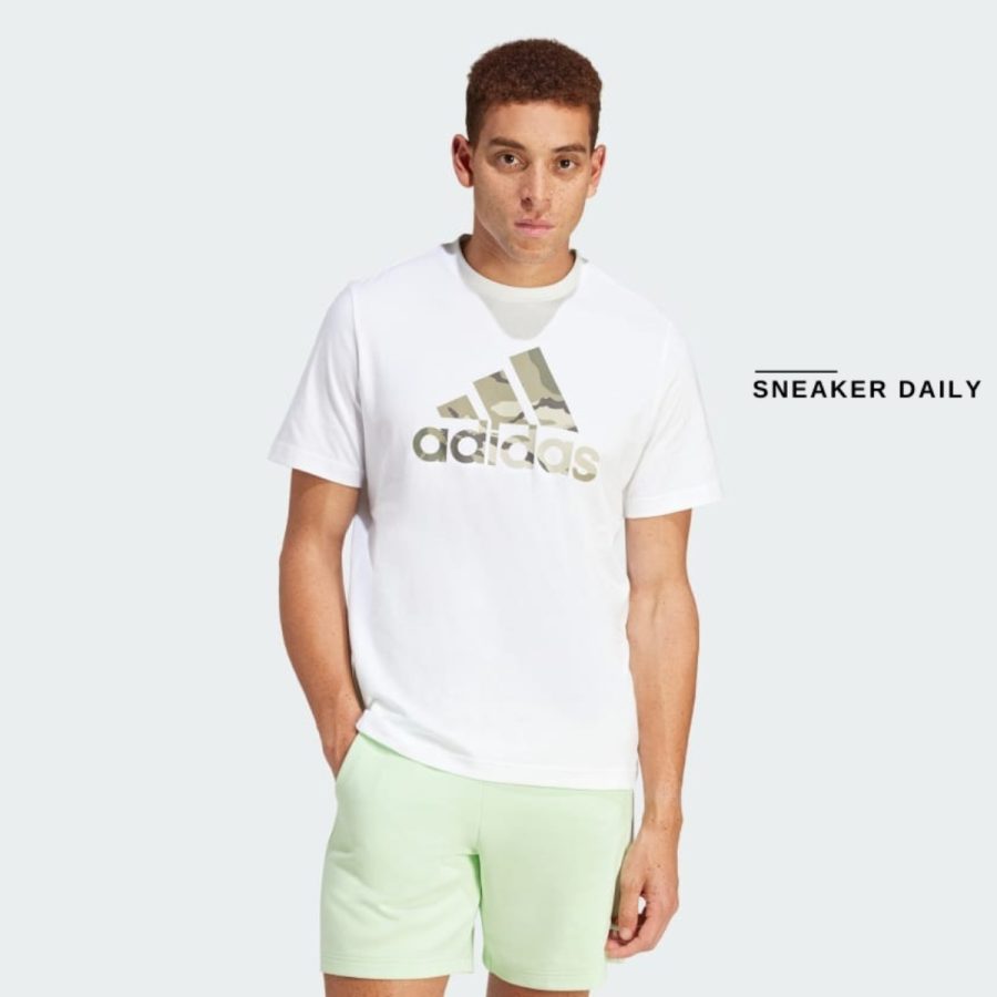 áo adidas camo badge of sport graphic tee - white in6472