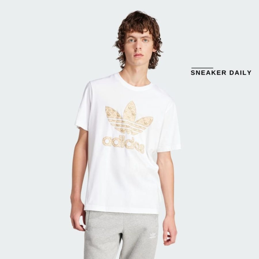 áo adidas classic monogram graphic tee - white is0261