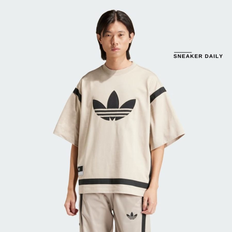 áo adidas classic street premium adibreak tee - wonder beige ip3282