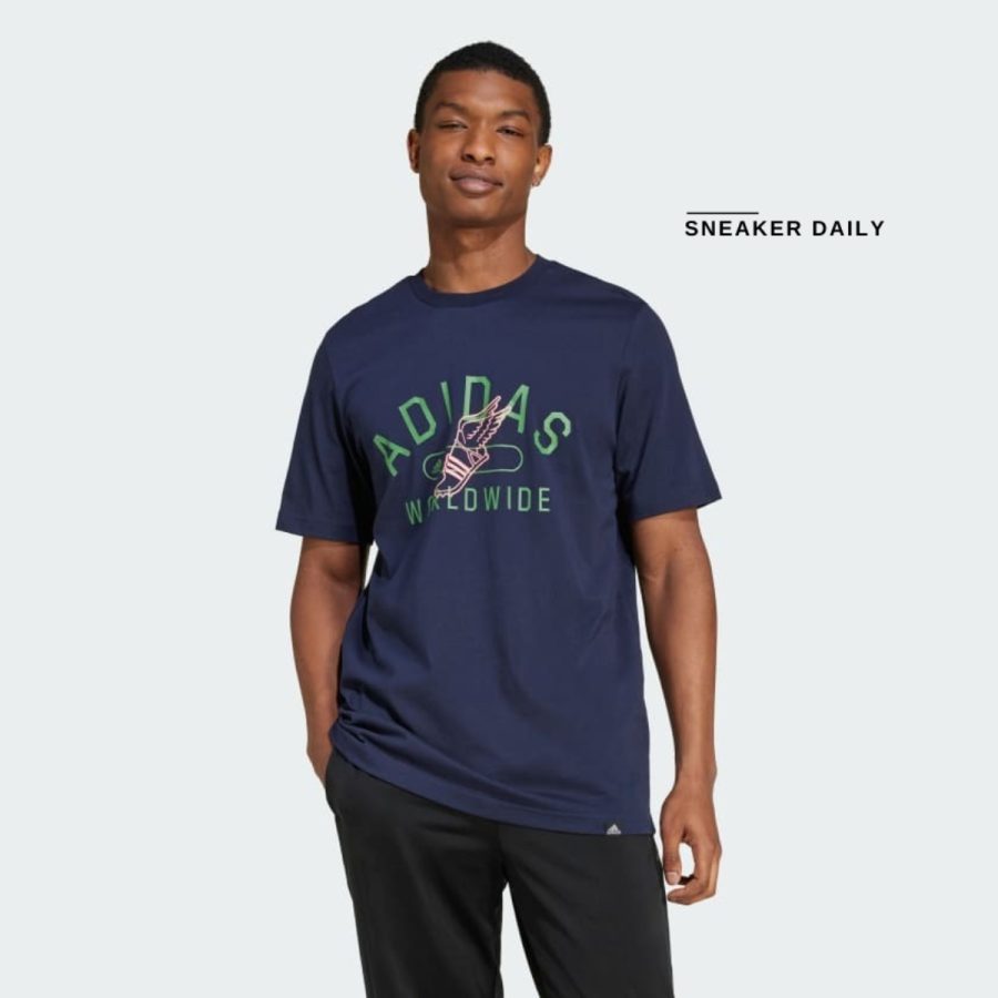 áo adidas collegiate graphic tee - legend ink iw2742
