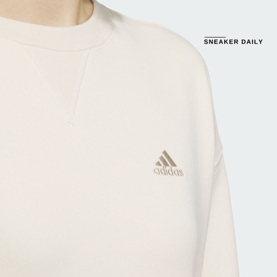 áo adidas essentials plus small logo crewneck sweatshirt jf1404