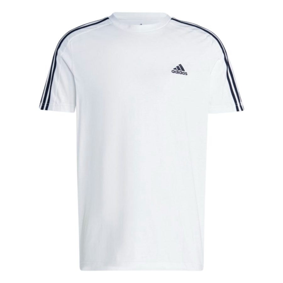 áo adidas essentials single jersey 3-stripes tee - white ic9336