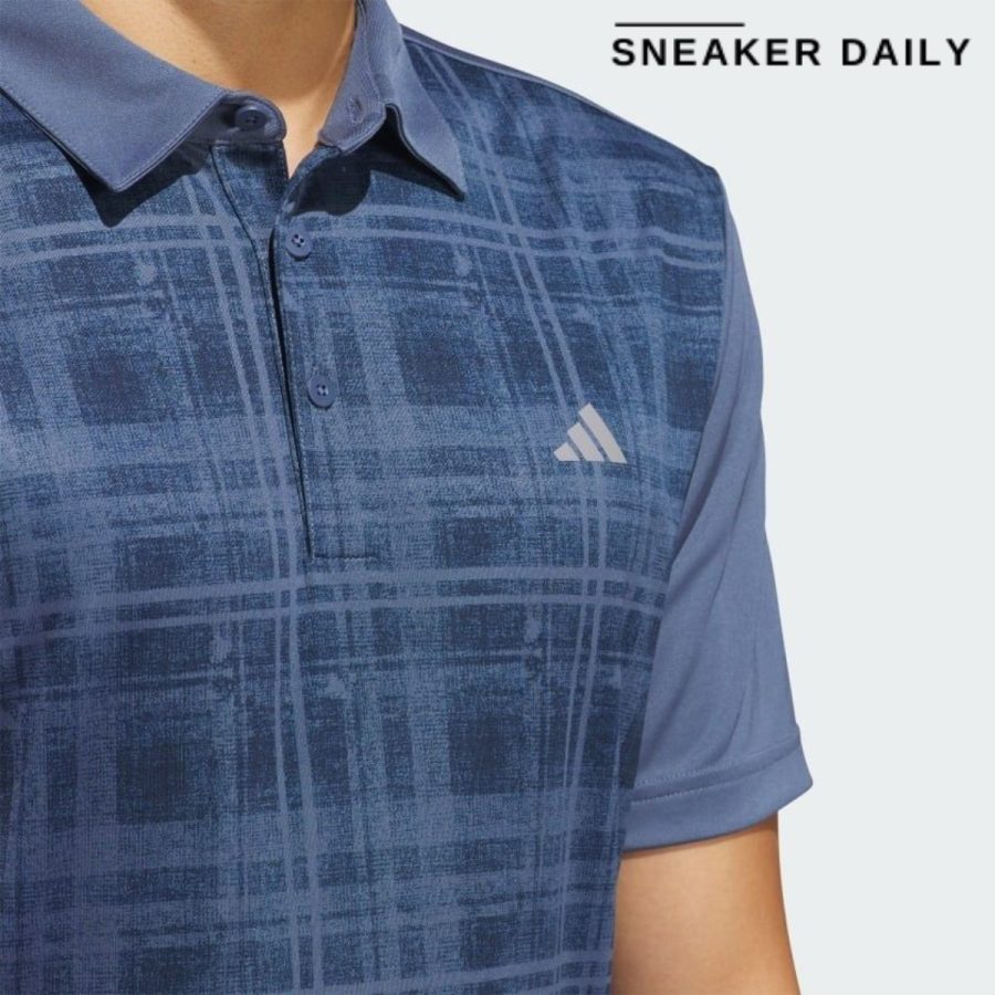 áo adidas front polo shirt - blue iu4349