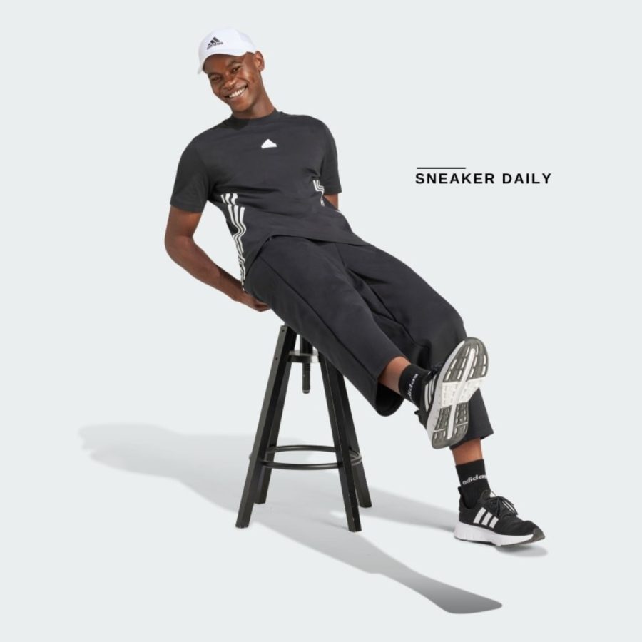 áo adidas future icons 3-stripes tee - black ix5196
