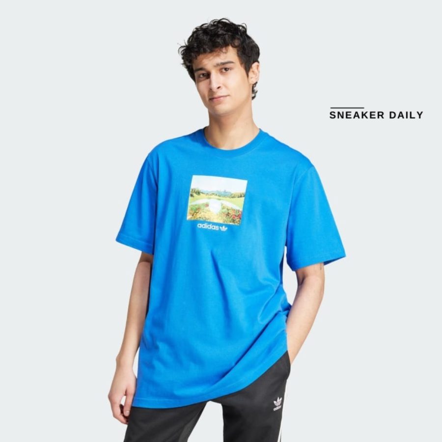 áo adidas graphic tee - blue jf2859