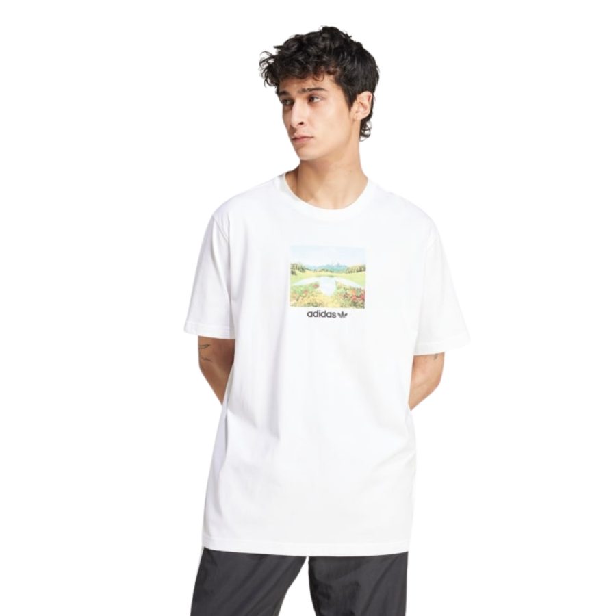 áo adidas graphic tee - white jf2858