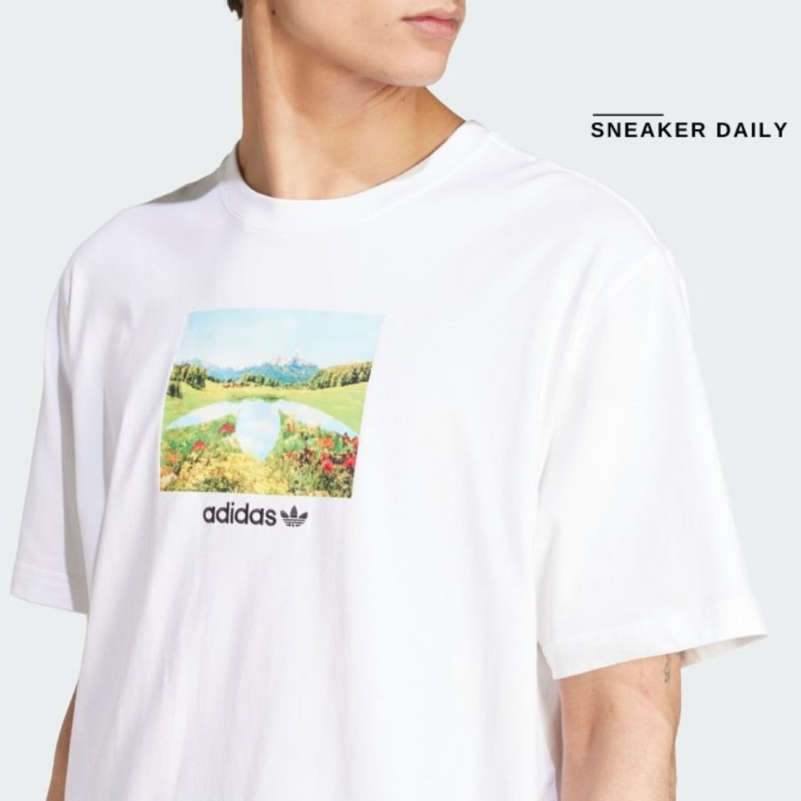 áo adidas graphic tee - white jf2858